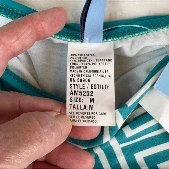 Antonio Melani Aqua Bikini - Top Large/Bottoms Medium - NWT - Picture 6 of 11